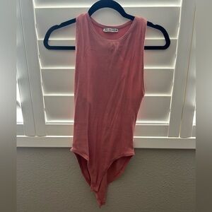 Zara Pink Sleeveless Bodysuit
